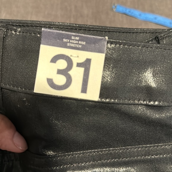 GAP Black Sky High Rise Foil Vintage Slim Jeans, size 12 (31) - Picture 3 of 4